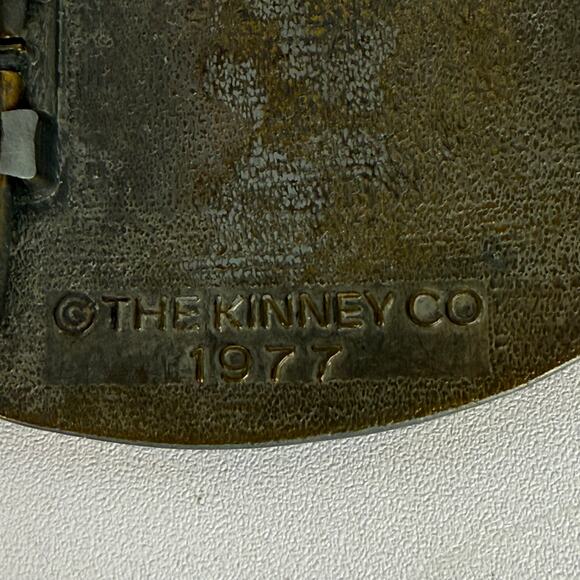 Vintage The Kinney Co 1977 Metal Cowboy Belt Buckle Embossed Design Name Carl - Picture 13 of 16